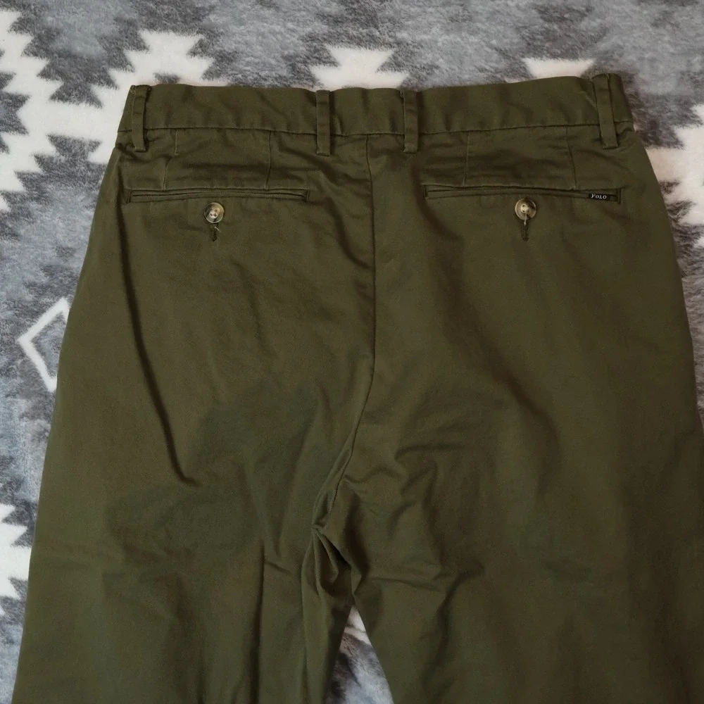 Polo Ralph Lauren Stretch Classic Fit Chinos Olive Green Mens 30/32 Pants